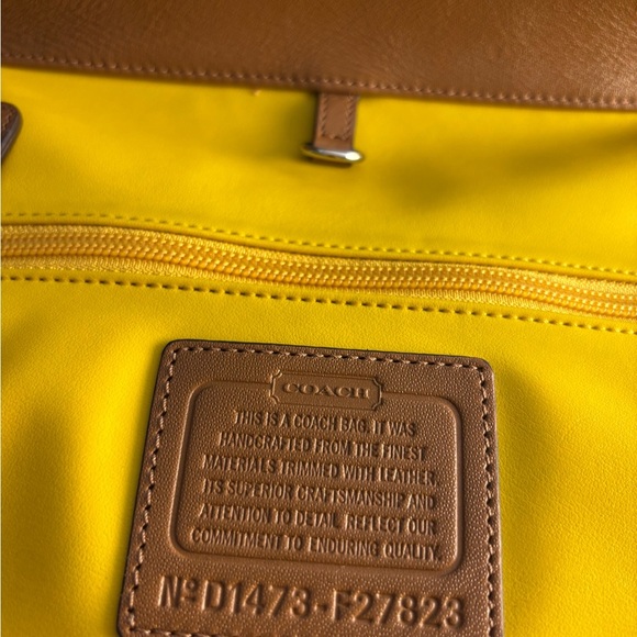 Coach Cognac Leather Charlie Tote Bag - Picture 15 of 16